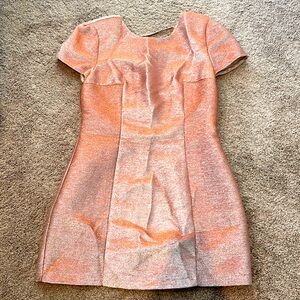 Express peach gold Glitter Dress